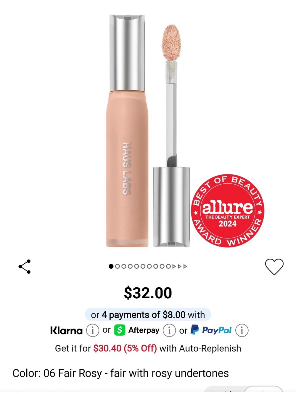 Haus Labs By Lady Gaga Concealer - 06 Fair Rosy